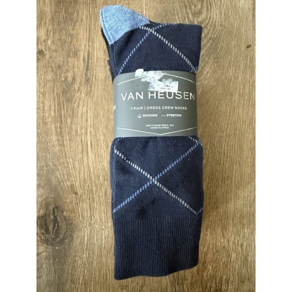 Van Heusen Premium Dress Crew Socks Men, 7-Pair Pack, Shoe Size 6-12.5 NWT - Picture 1 of 5